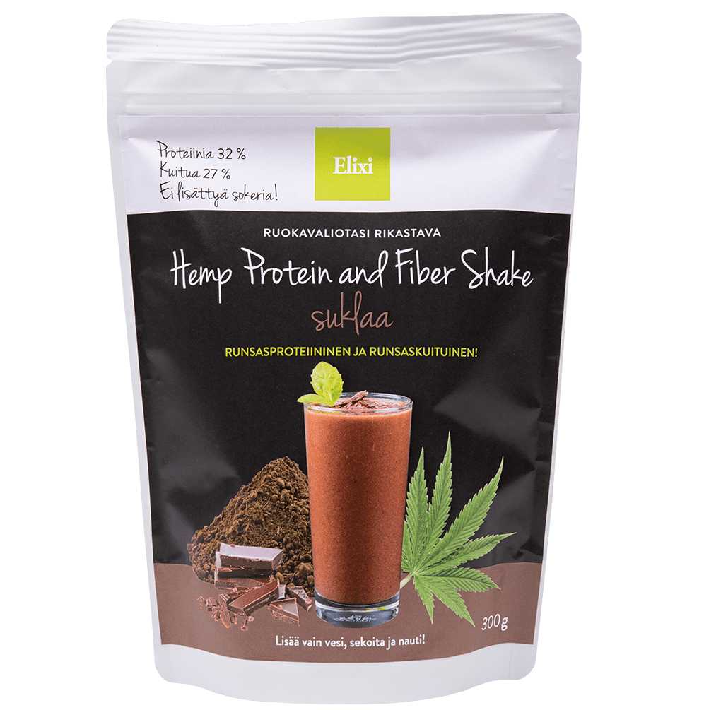 Elixi Hemp Protein & Fiber Shake suklaa Elixi Hemp Protein & Fiber Shake suklaa