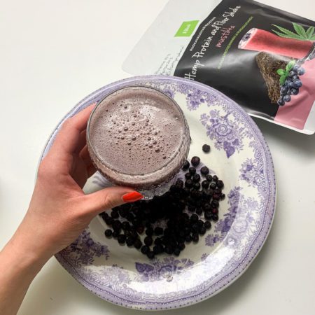 Elixi Hemp Protein & Fiber Shake Mustikka 300g - Image 4